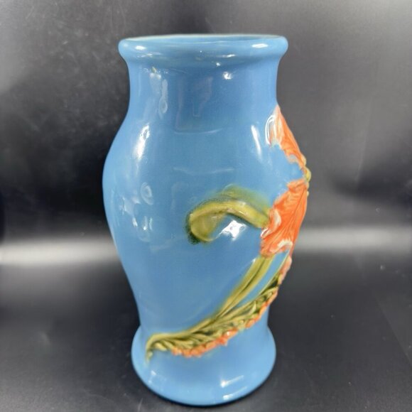 April Cornel Pynmalay Ceramic Vase Vessel Flower Pattern Malay Flower W Sticker - Picture 12 of 15